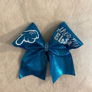 Frozen themed cheer bow (Elsa)